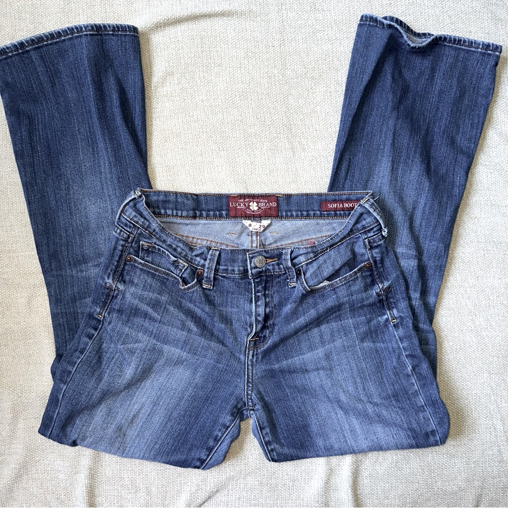 Lucky Brand Sofia Bootcut Slightly Distressed Medium Wash Denim Jeans